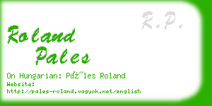 roland pales business card